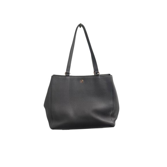 Dagne Dover Allyn Tote Bag Pebbled Gray Leather Travel Satchel - Picture 4 of 16